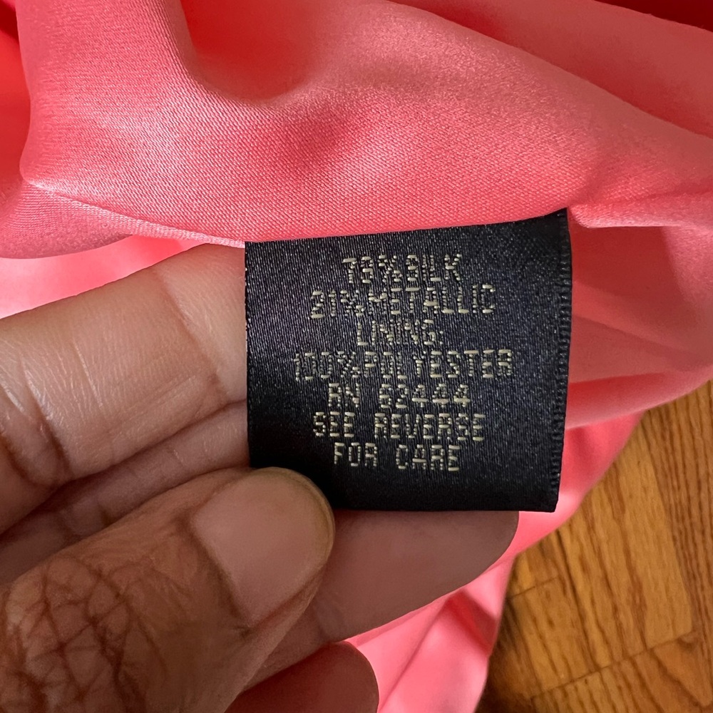 Nicole Miller Silk Coral Dress - Picture 8 of 8